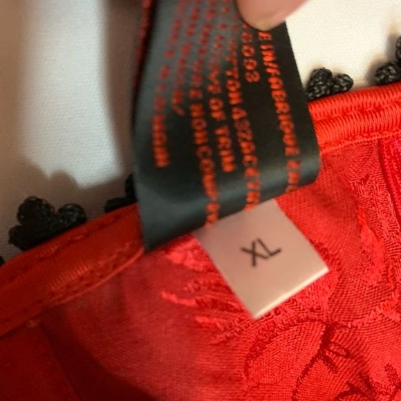 Coquette Lace Up Boned Bustier Waist Cincher Body Shaper Corsets Red Size XL - Picture 9 of 9